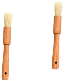PRETYZOOM 2st Silikonbürste Eierbürste Grillzubehör Grillbürste Backpinsel Zum Backen Bürste Zum Backen Bastelpinsel Borsten Bürste Grillpinsel Lackierter Pinsel Buche Flacher Griff