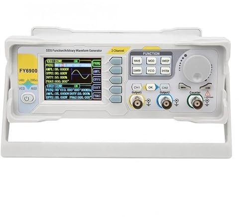 Generador de Señal Funcional DDS FeelTech FY6900 20/30/40/50/60/80/100MHz Generador de Forma de Onda Arbitraria Dual-CH Fuente Contador de Frecuencia(FY6900 30M)