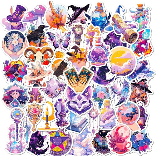 LYunMu Magie Aufkleber Magic Sticker Set 50 Stücke Niedlich Deko für Auto Laptop Skateboard Fahrrad Moped Motorrad Fahrrad Computer,Geeignet für Erwachsene Kinder
