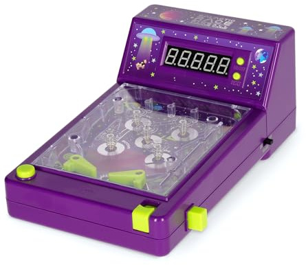 Legami - Flipper Arcade - Galactic Race, Vintage-Spiel mit Hebel mit doppelter Steuerung, elektronischer Punktezähler, Sound und Licht, funktioniert mit AA-Batterien (nicht im Lieferumfang enthalten),