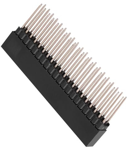 Akozon 3-teiliges Set mit 2 X 20 Pins, 2,54 Mm Rastermaß, Extra Hohe Weibliche Zweireihige Kurze Stiftleisten, Steckverbinder für und Leiterplatten