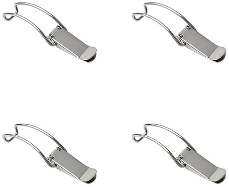 4pcs Toggle Latch Catch Lock,Spring Toggle Latch Hasp,Stainless Steel Tension Clasp,for Toolboxes,Drawers Reinforcement Latch-Hook length42.5mm,length87mm
