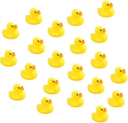20 Pcs Rubber Ducks, Bath Toys - Small Rubber Ducks for Kids Birthday Party Decorations, Float and Squeak