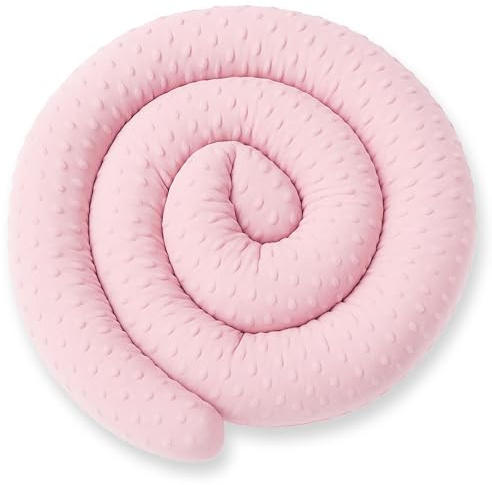 XXL 300 cm Bettschlange für Allergiker Bettkissen Stillkissen Bettrolle Zierkissen Bettumrandung Schlange Handmade 100% Minky ekmTRADE (98 – Minky Rosa, 300 cm)