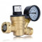 Rv Water Pressure Regulator Valve, 3/4 Inch Water Pressure Reducer, Brass Adjustable Water Pressure Regulator with Guge and Inlet Screen Filter for Rv Travel Trailer