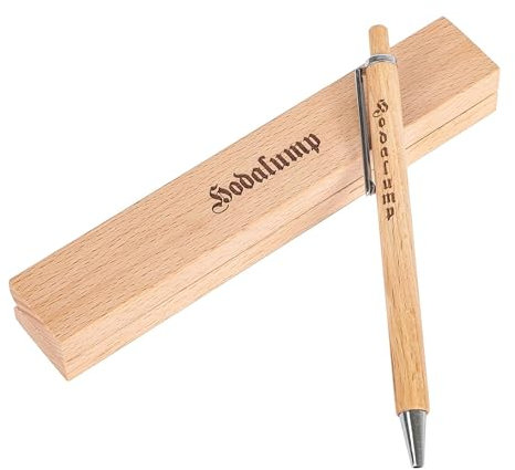 hodalump Kugelschreiber Set aus Holz – Edler Holz-Stift mit Gravur & passender Aufbewahrungsbox – Nachhaltig & stilvoll – Geschenkidee für Männer und Frauen
