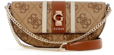 GUESS ERENIA GIRLFRIEND SATCHEL, COLOR LTL - LATTE LOGO LTL - LATTE LOGO One Size