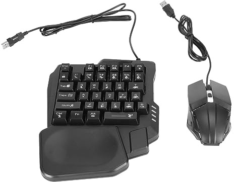 Asixxsix Ein Handspieltastatur und Mauskombination, Bluetooth 5.2 Mobile Gamepad -Controller -Mauskonverter und Einstellbarer Telefonständer, 4 in 1 Mobile Game Combo Pack