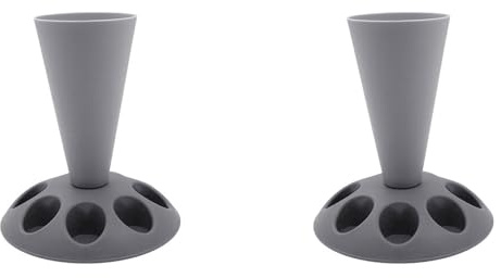 Giwnhvx 2X A-Piping Bag Stand, Piping Bag Holder with 8 Slots Nozzles, Plastic Pastry Bag Stand for Cake Decorating Kit