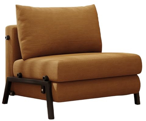 3-i-1 Konvertibel Hopfällbar Bäddsoff Corduroy Ergonomisk Omvandlingsbar Soffa Avtagbar och Tvättbar Förstärkta Metallben Gästsäng för Sovrum, Vardagsrum, Kontor(Green,187 * 65 * 26cm)