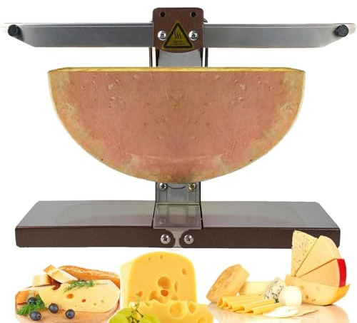 Macchina elettrica per fusione di formaggio raclette, angolo regolabile, in acciaio inossidabile, riscaldamento rapido da 900 W per metà formaggio ruota, uso commerciale