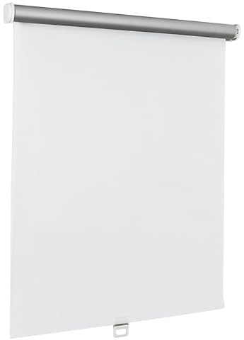 Print Cycero packaging Springrollo Thermo - Mittelzugrollo - Sonnenschutz, Sichtschutz, Blendschutz - 190 x 180 cm weiß - Schnapprollo - Verdunkelungsrollo - Stoff Rollo - Thermorollo
