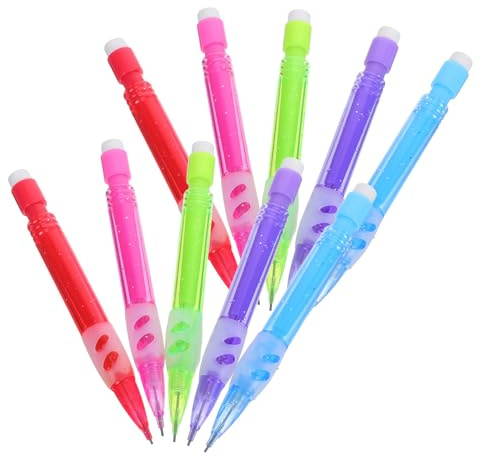 WRITWAA 10 piezas Lápices Mecánicos Mini con Portaminas Compactos para Escritura Dibujo y Oficina Escolar