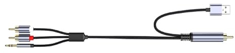 Hkfgdjdl Cavo coassiale a adattatore da 3,5 mm alimentato tramite USB con schermatura a treccia per Home Theater e sistemi musicali professionali
