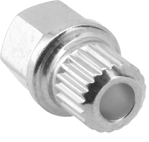 Honseadek Chiave per rimozione dadi di bloccaggio ruota cava 37/21pt, per viti antifurto, in acciaio color argento, 20 x 28 mm (confezione da 1)