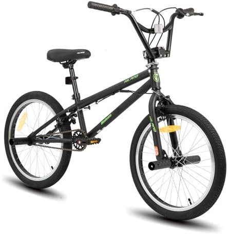 HILAND Redeem 20 Zoll BMX Fahrrad, Freestyle Bike mit Vorder- und Hinterrad-U-Bremse, 4 Pegs, 3/5-Speichen/Speichenräder Kinderfahrrad, BMX-Rad für Kinder und Jugendliche