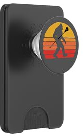 Bigfoot Lacrosse Stick Vintage Surf Sun Funny Lax PopSockets PopWallet for MagSafe