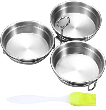 Escalfador de huevos de acero inoxidable – Molde de huevo en forma de corazón, molde de cocina antiadherente, de panqueques de acero inoxidable | Cocina desayuno preparación sándwich huevos