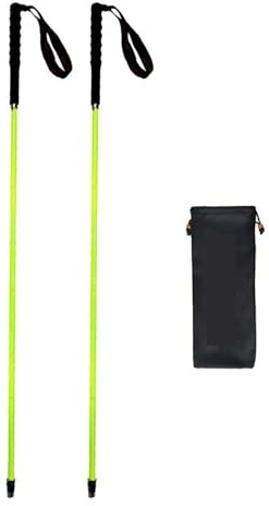 Faltbare Trekkingstöcke aus fluoreszierendem Carbon, 5-teilig, Ultraleicht und tragbar, ideal for Wandern und Reisen.(120cm)