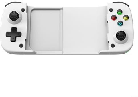 GLFLOW Controller estensibile con effetto Hall Joystick per Switch, PC, per pulsante posteriore a fuoco rapido, frequenza di polling 800 Hz (bianco)