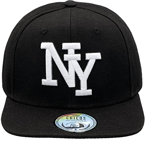 JOHNNY CHICOS NY New York süße Kindercap Kinder Cap Snapback 49-56cm Kopfumfang, Größe:Kinder;Farbe:NY Blk Weiß