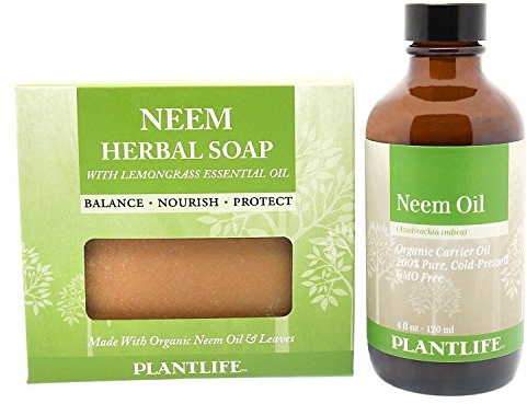 Plantlife Neem Herbal Bar Soap - Moisturizing and Soothing Soap for Your Skin - Hand Crafted Using Plant-Based Ingredients - Made in California 4.5oz Bar