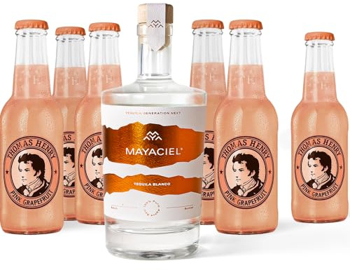 MAYACIEL Tequila Paloma Package – Das Perfect Paloma Set – MAYACIEL Tequila Blanco inkl. Pink Grapefruit Chips & 6x Pink Grapefruit Soda