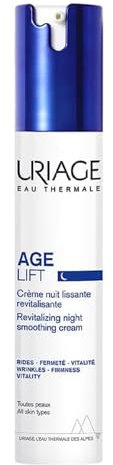 Uriage Age Lift Crème Nuit Lissante Revitalisante au Rétinol & Acide Hyaluronique - Visage, Cou & Décolleté - Moins de Rides, Raffermit la Peau, Unifie le Teint - Convient aux Peaux Sensibles - 40ml
