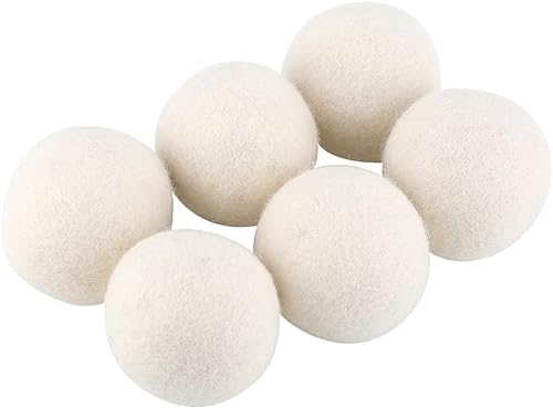 6 Stück Bälle für Trockner, Durchmesser 5 cm, natürlicher Weichspüler, wiederverwendbar