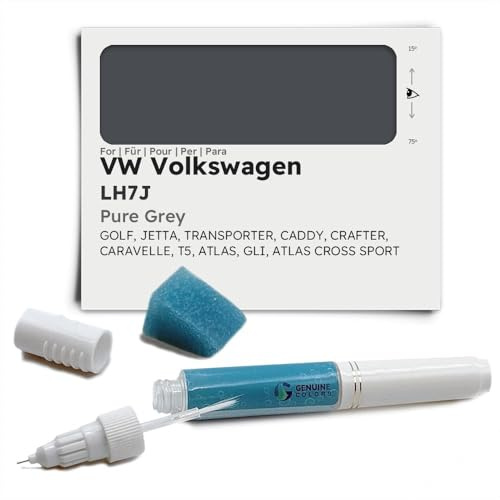 Genuine Colors Lackstift Pure Grey LH7J für VW Volkswagen Grau Golf Jetta Transporter Caddy Crafter CARAVELLE T5 Atlas GLI Cross Sport