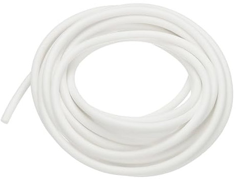 PATIKIL Silicone Foam Seal Strip, 3 M(9.8FT) 4mm(0.16) Dia Backer Rod Round High Density Solid Sponge Rubber Weather Stripping Cord for Sealing Gap Blocker Insulation, White