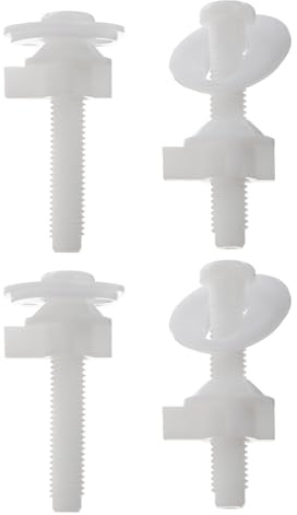 Vaguelly Viti Di Fissaggio Del Sedile Del Water in Plastica Resistente, Kit 4 Pezzi Rondelle 3.2, Accessori Di Ricambio Per Coprisedile Wc, Facili Da Installare Per Fissaggio Sicuro