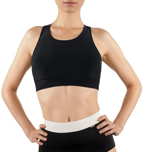 MYLILY Costume Bagno Top Donna Noir | Top Bikini | Top Bagno | Bikini Nero | Costume Mare | Bralette Sportivo Mare Donna (M)