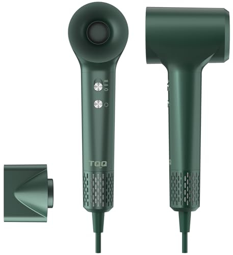 TQQ Asciugacapelli, Phon da 200 Milioni di Ioni Negativi, Motore Brushless da 110.000 giri/min per Asciugatura Rapida, Phon Capelli Professionale da 57 dB Adatto per Viaggi e Domestico