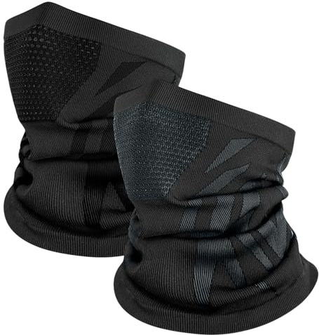 Kiiwah 2 Stück Schlauchschal Herren Damen, Winddicht Multifunktionstuch Atmungsaktiv Loop Schal Winter Neckwarmer Halswärmer Halstuch für Ski Radsport Fahrrad Motorrad Laufen