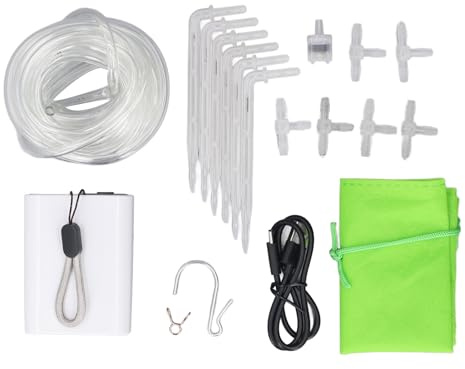 Programmatore Irrigazione Digitale, Kit da Giardino a Goccia per 6 Vasi, Timer Automatico Silenzioso e Batteria Lunga Durata - Impianto Smart per Innaffiamento Terrazzo e Orto