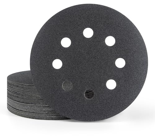 Viaky 36Pcs 125mm Wet Dry Sanding Discs, Hook and Loop Random Orbital Sander Pads 240 Grit | Silicon Carbide Sandpaper for Wood, Metal, Furniture & Auto Polishing