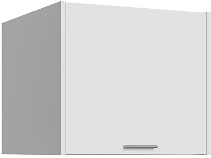 Forte WASHCAB 60 70, moderner Aufsatzschrank, 1-türig, Schrank zur Aufbewahrung von Putz- und Waschutensilien, Holzwerkstoff, Weiß, 66 cm breit x 58,5 cm hoch x 67,4 cm tief