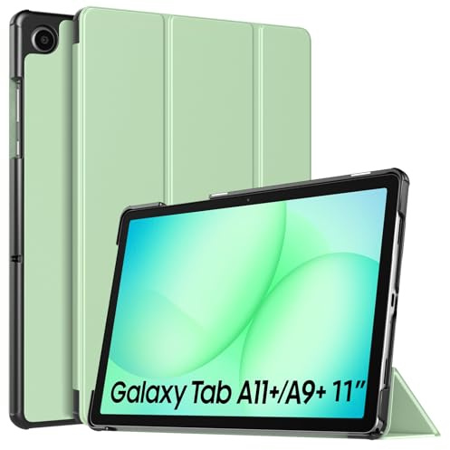 TiMOVO Funda para Samsung Galaxy Tab A11+/A11 Plus 11 2025, Verde | Compatible con los modelos SM-X230/X236/X238, Ligera y Delgada, Soporte Triángulo Ajustable, Auto Activación/Suspensión