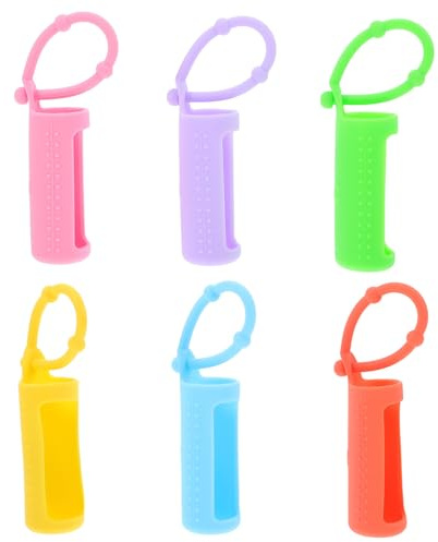 OHPHCALL 6pièces Protections pour Flacons Roller Silicone Antidérapant Étui de Transport Multicolores pour Huiles Essentielles Housse de Protection Flexible et Résistante