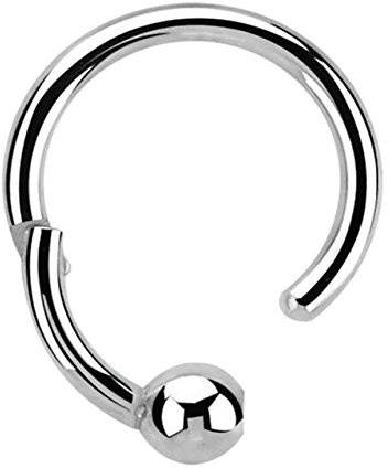 Piercing Ring BCR, Clicker mit 3 mm Kugel in 1,2 mm