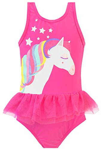 Harry Bear Flicka regnbåge ponny baddräkt, ROSA, 104 cm