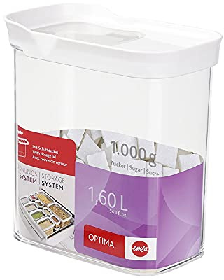 EMSA OPTIMA 4 er Set Schüttdose Frischhaltedose Vorratsdose, rechteckig, 1,60 L
