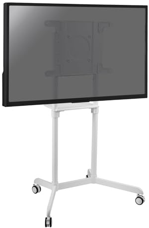 KIMEX - Support TV - à roulettes - pour écran 37-70 - Compatible Samsung Flip® et Microsoft Surface Hub® 2s - Blanc - 030-3001
