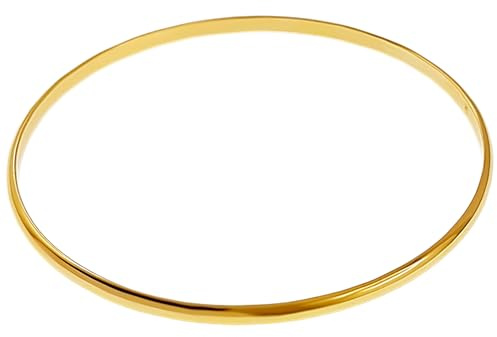 Big Bang Bijoux Bracelet Jonc rigide 62mm Plaqué Or 18 carats - Largeur 3mm - Femme