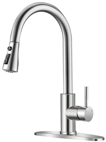 Brushed Nickel Kitchen Faucets with Pull Down Sprayer Kitchen Sink Faucet with Pull Out Sprayer Single Hole Deck Mount Single Handle Stainless Steel Grifos De Cocina 866068SN
