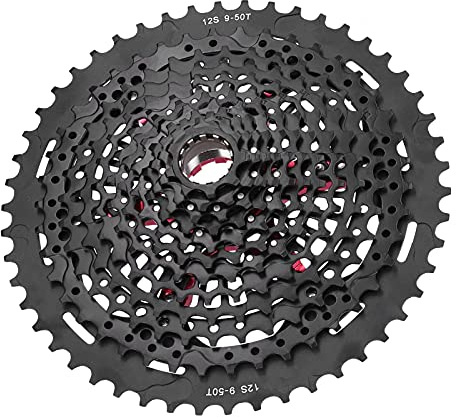 Alomejor 12-Fach Kassette für Mountainbike, 9‑50T Kassetten Schwungrad XD System Fahrradzubehör für MTB BMX Rennrad