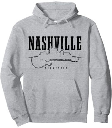 Nashville Tennessee Country Music City Skyline Gitarre Pullover Hoodie