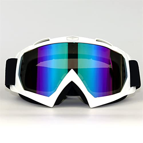 ZJCNHY Cross Brille Mode Motorrad Motocross Off-Road Gläser Racing Dirt Bike Anti-UV-Helm-Goggle Motorradbrille (Color : White)