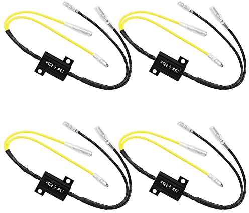 VOANZO 4 Stück Widerstand Blinker LED Moto LED Decoder Motorrad Widerstand für Motorrad ATV Gokart Bike PIT Quad Dirt Bike -25W 6.8Ω